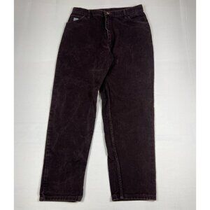 Vintage Wrangler Women 18 Short Brown Cotton Made in USA Tapered Jeans